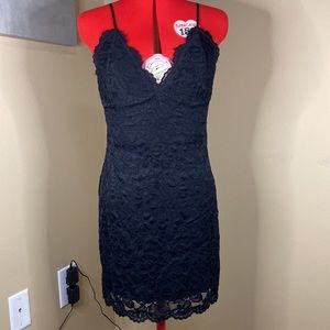 Zara black lace cocktail dress